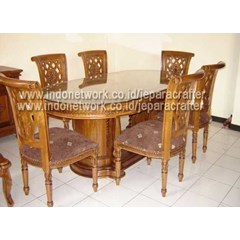 set meja makan salina silang fjmk-007