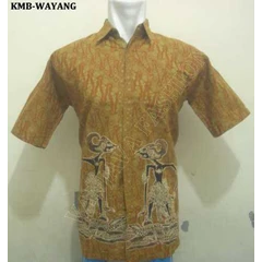 kemeja batik motif wayang