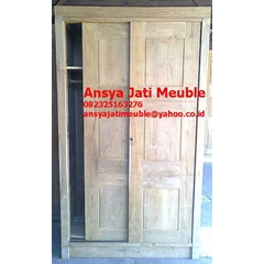 almari pakaian minimalis pintu 2