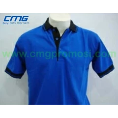 polo shirt murah kombinasi biru hitam ready stock tb polo shirt