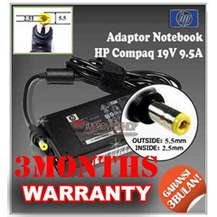 adaptor/ adapter/ charger hp 19v 9.5a original/ asli/ genuine/ compatible/ kw1 for/ untuk laptop/ notebook/ netbook/ netbuk hp pavilion series ( 5.5 * 2.5 mm)