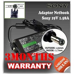 adaptor/ adapter/ charger sony 19v 1.58a original/ asli/ genuine/ compatible/ kw1 for/ untuk laptop/ notebook/ netbook/ netbuk sony vaio series ( 4.8 * 1.7 mm)