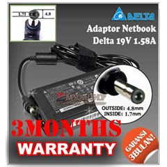 adaptor/ adapter/ charger delta 19v 1.58a original/ asli/ genuine/ compatible/ kw1 for/ untuk laptop/ notebook/ netbook/ netbuk acer aspire one series ( 4.8 * 1.7 mm)