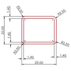 hollow square aluminium