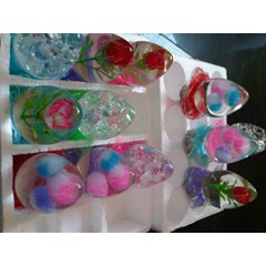 lampu bola kristal motif bunga