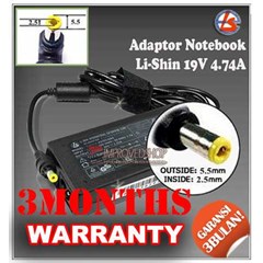 adaptor/ adapter/ charger li-shin/ zyrex 19v 4.7a original/ asli/ genuine/ compatible/ kw1 for/ untuk laptop/ notebook/ netbook/ netbuk acer series/ compaq series/ hp series/ toshiba series ( 5.5 * 2.5 mm)