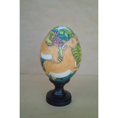 wooden duck egg with 