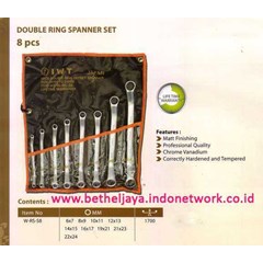 iwt double ring spanner wrench set ( mm ) 8 pcs