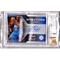 dwight howard rc upper ultimate collection 2004-05 gold signature parallel / 12 bgs 9