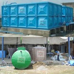 pembuatan tangki fiber - tangki panel fiber - tandon tank