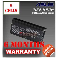 baterai/ batere/ battery asus f5, f5m, f5n, f5r, f5ri, f5sl, f5v, f5vi, f5vl, x50, x50m, x50n, x50r, x50rl, x50sl, x50v, x50vl kw1/ compatible/ replacement