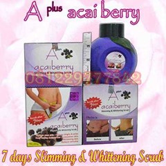 cream pemutih pelangsing badan a plus acai berry scrub