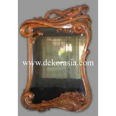 mirror, wooden mirror