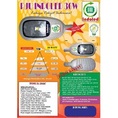 lampu pju led 30 w - 220vac merk indoled