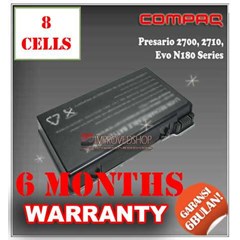 baterai/ batere/ battery compaq presario 2700, 2710, 2720, evo n180 kw1/ compatible/ replacement