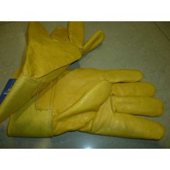 glove work leather gld& ylw