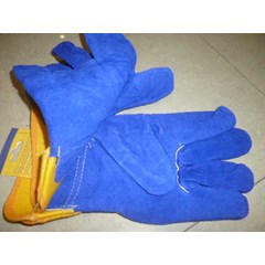 work gloves leather blue