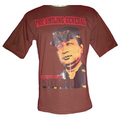 kaos tokoh jenderal besar soeharto, the smiling general