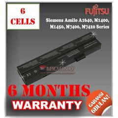 baterai/ batere/ battery fujitsu amilo a1640, a7640, m1400, m1420, m1430, m1450, m7400, m7420 kw1/ compatible/ replacement