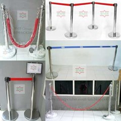 pembatas antrian stainless - tiang antrian stainless