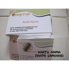 kartu nama tanpa laminasi