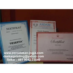 sertifikat penghargaan / piagam