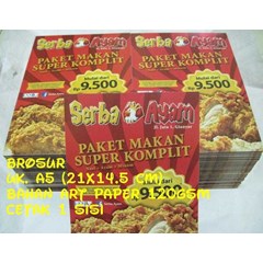 cetak brosur a5 promo murah fullcolor rp.195rb, -/ 1000 lembar