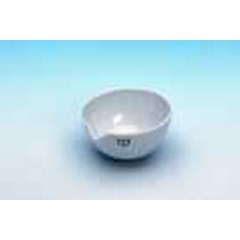 evaporating basin french shape, with spout, glazed