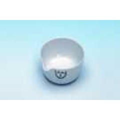 flour incinerating dish with spout, glazed, flat bottom
