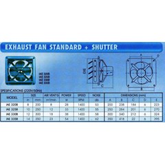 exhaust fan standart shutter imasu 8