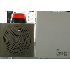 metal box sirine with flash light