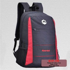 tas ransel backpack hitam merah - btp390