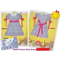exist flower pink dress