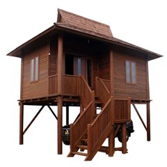 rumah kayu panggung hw-005 4 m x 6 m x t 4.5 m