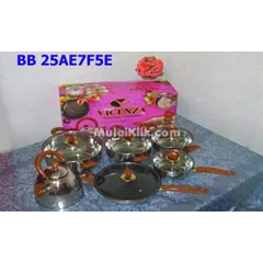 panci stainless cookware 6 set vicenza, v-812