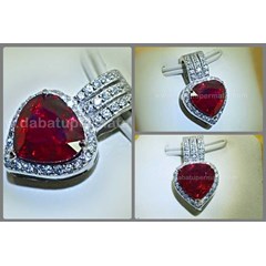 sparkling ruby tz pendant ( plr 033)