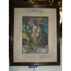 lukisan original karya roedyat martadiradja 1974 ( md2)