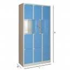 locker 18 door blue krisbow - kw1700204