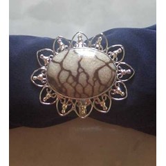 napkin ring serviete silver coral / cincin serbet makan perak koral