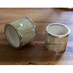 napkin ring for serbiete mop / cincin serbet perak mop dan cangkang kerang mutiara putih