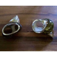 napkin ring turbo shell / cincin serbet warna hijau dari kerang turbo