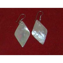 mop shell earring with stainless / anting kerang