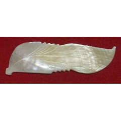 mother of pearl hairclip plant leave / penjepit rambut mutiara motif daun