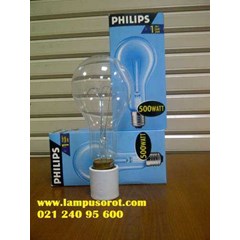 pijar 500w e 40 clear merk philips
