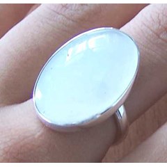 white mop shell silver ring / cincin perak oval kerang mop mutiara putih