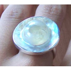 mabe pearl silver ring / cincin perak kerang mutiara mabe