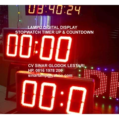 lampu display stopwatch timer up & countdown