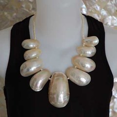 turbo pearlised necklace with best / kalung kerang turbo