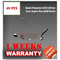 kabel/ cable fleksibel/ flexible lcd/ led notebook/ netbook/ laptop for acer aspire one 532h series original/ asli