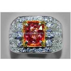 sparkling natural padparadscha sapphire + agl ( pp 049)